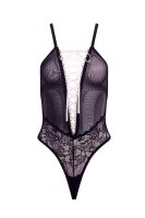 Barely Bare Lace Up Teddy Black - Onesize