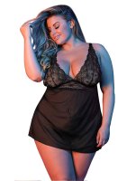 Baby Doll Fly Away Back & G-Set Black Queen Size 2 XL
