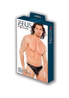 Zeus Wetlook Zipper Thong - Black - OS